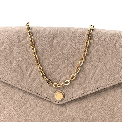 Louis Vuitton Empreinte Pochette Felicie Chain Wallet Tourterelle 8 of 10