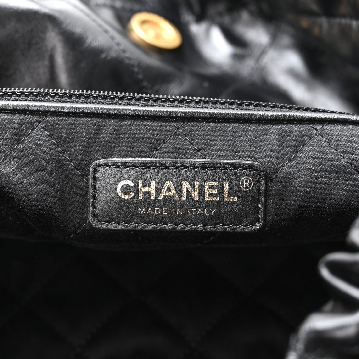 Chanel Shiny Calfskin Quilted Large Chanel 22 Black 7 of 11