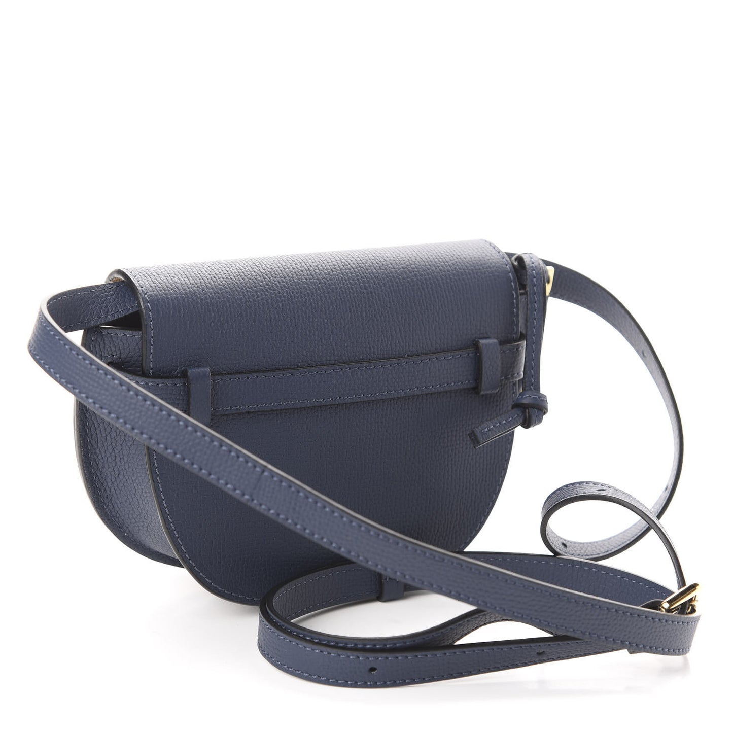 Pebble Grain Calfskin Mini Gate Dual Bag Ocean