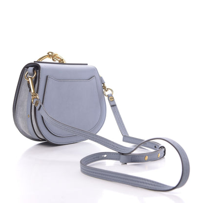 Chloe Calfskin Suede Small Nile Bracelet Bag Cloudy Blue 3 of 10