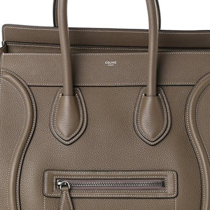 Celine Drummed Calfskin Mini Luggage Souris 8 of 10