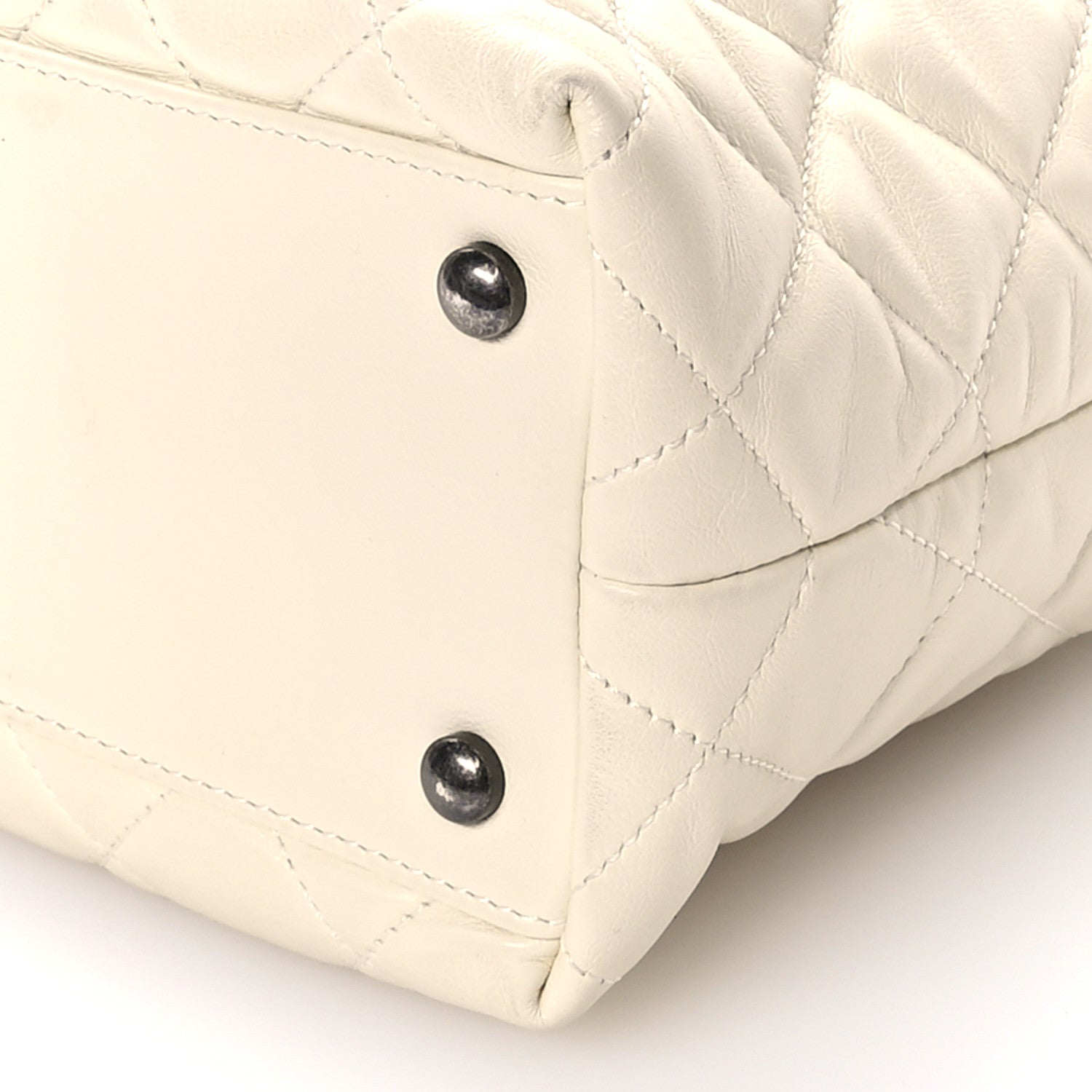 Chanel Calfskin Tweed Quilted Small Tote White Multicolor 10 of 10