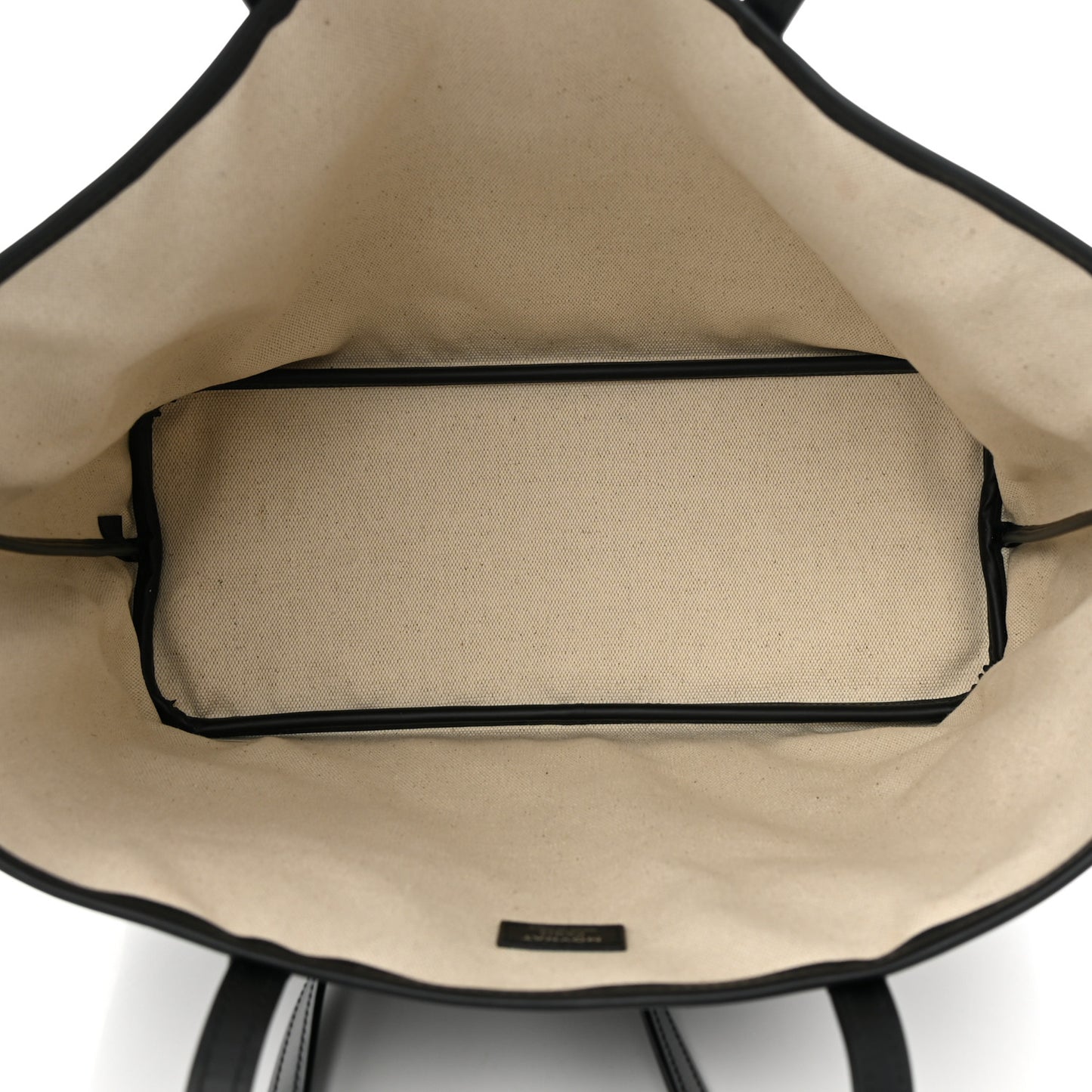 Grained Calfskin Canvas 1920 Oh! Tote Ruban MM Carbon Silver