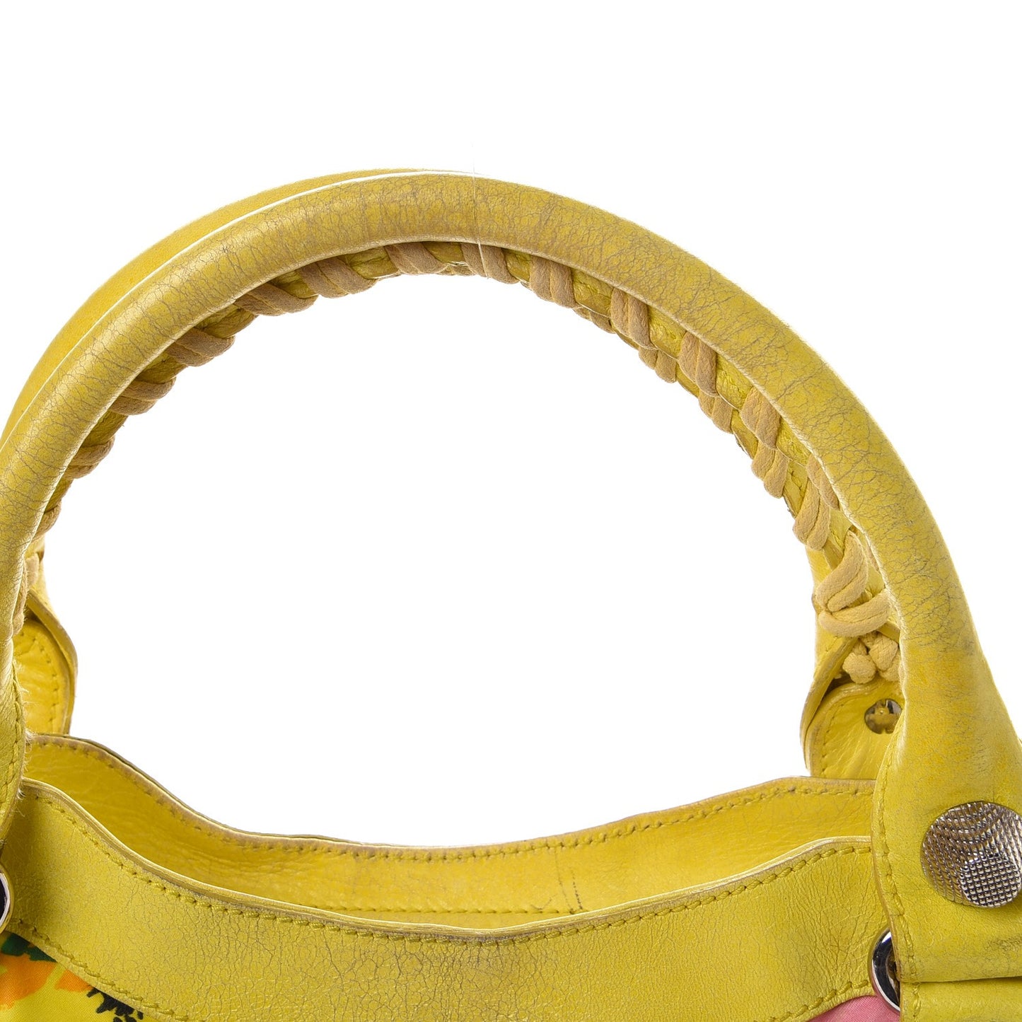 Agneau Canvas Floral Giant 21 Silver Hardware City Bouton D or