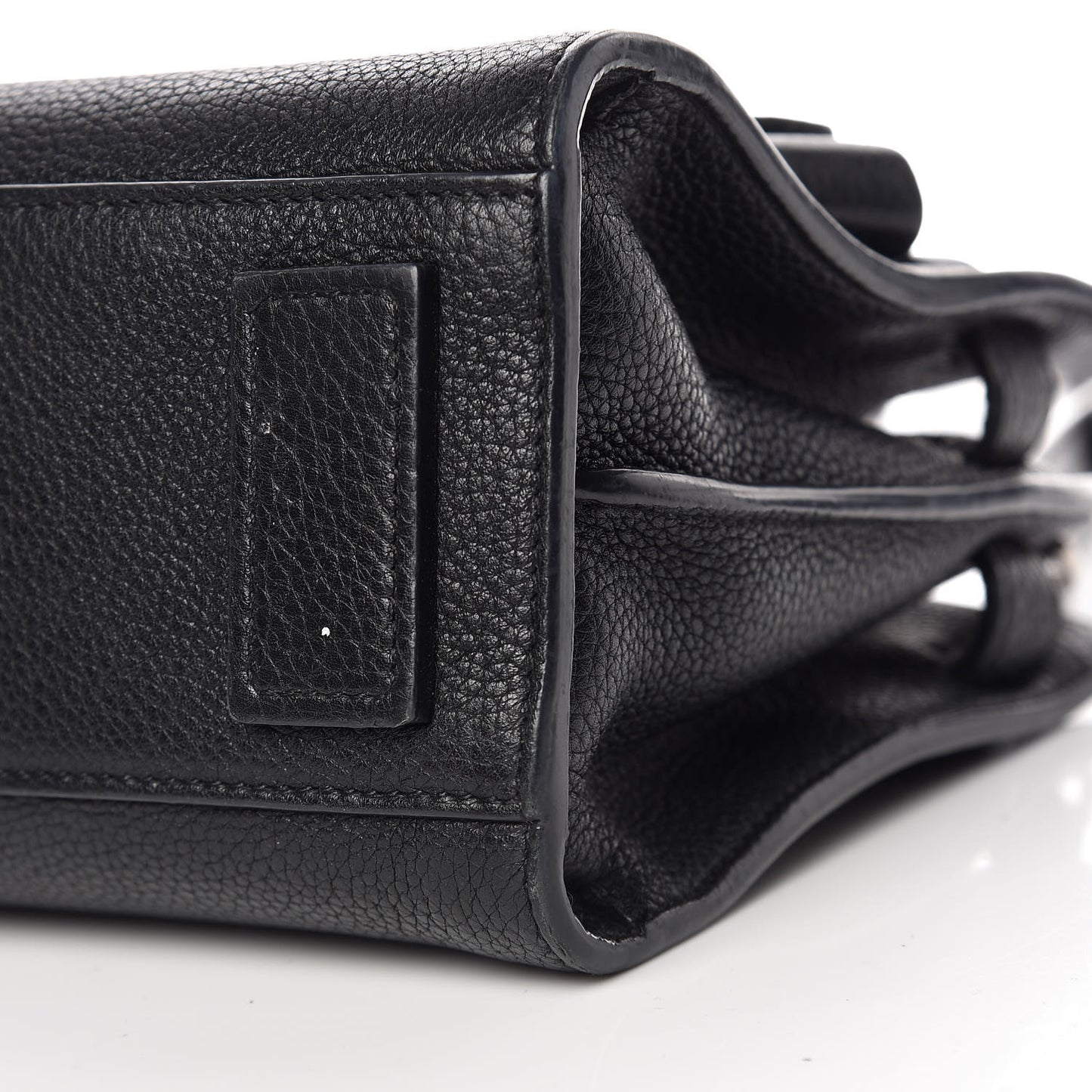 Grained Calfskin Nano Sac De Jour Souple Black