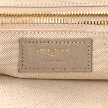 Saint Laurent Linen Calfskin Small Rive Gauche Tote Beige Sea Salt 6 of 12