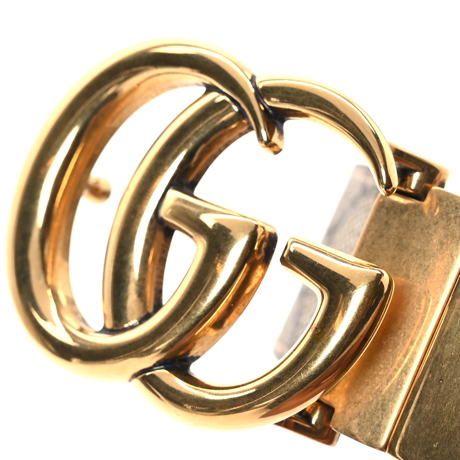 Gucci GG Supreme Monogram Plutone Calfskin Double G Reversible 30mm Belt 85 34 Beige Ebony New Acero 7 of 9