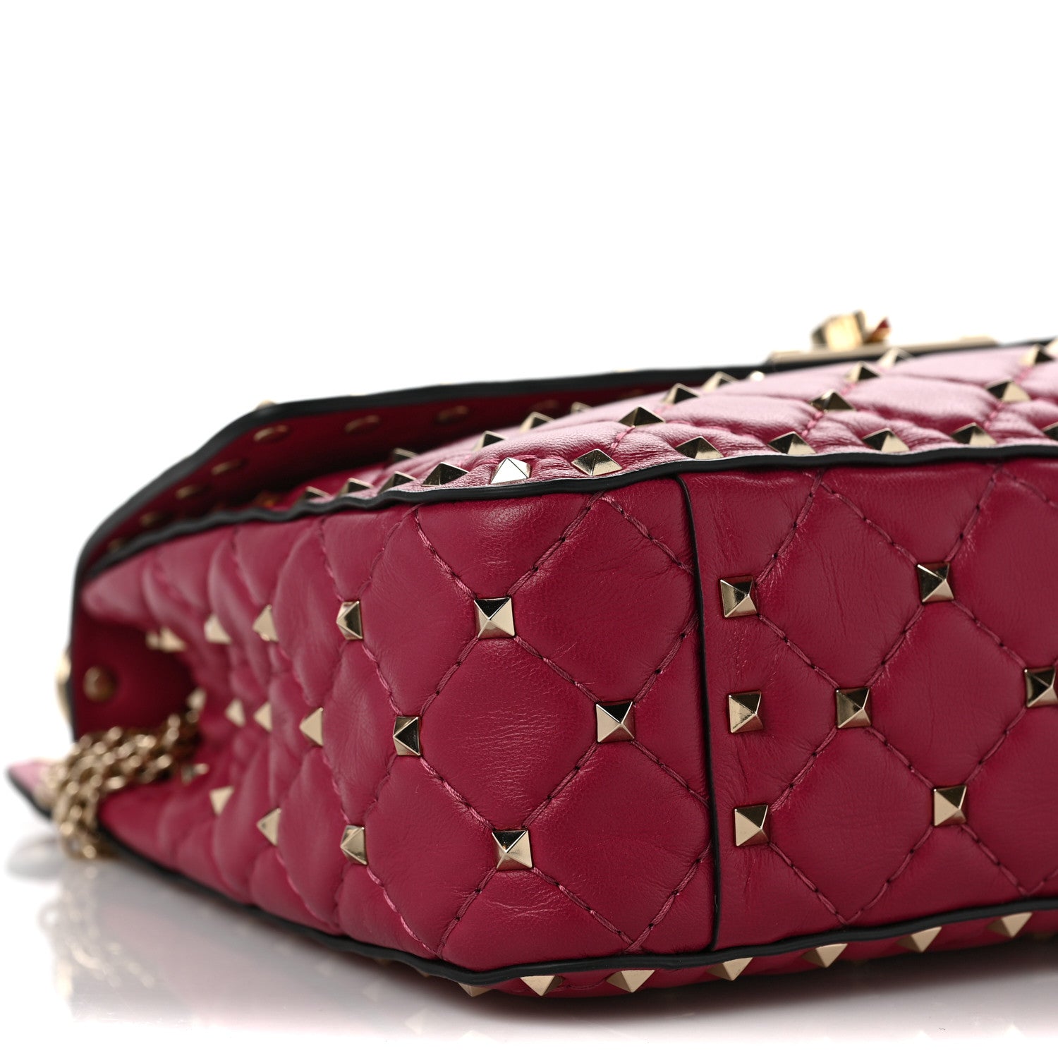Valentino Garavani Nappa Medium Rockstud Spike Shoulder Bag Camelia 7 of 9