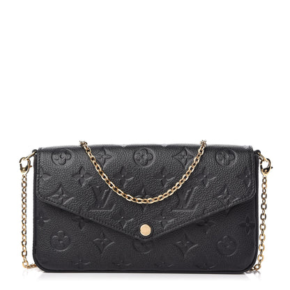 Louis Vuitton Empreinte Pochette Felicie Chain Wallet Black 1 of 12