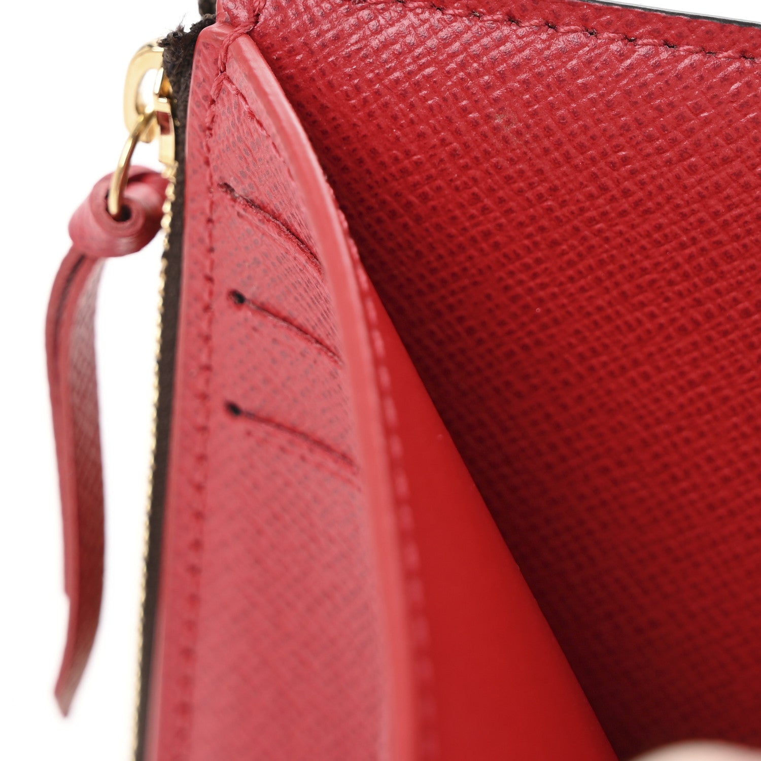 Louis Vuitton Damier Ebene Victorine Wallet Red 7 of 10