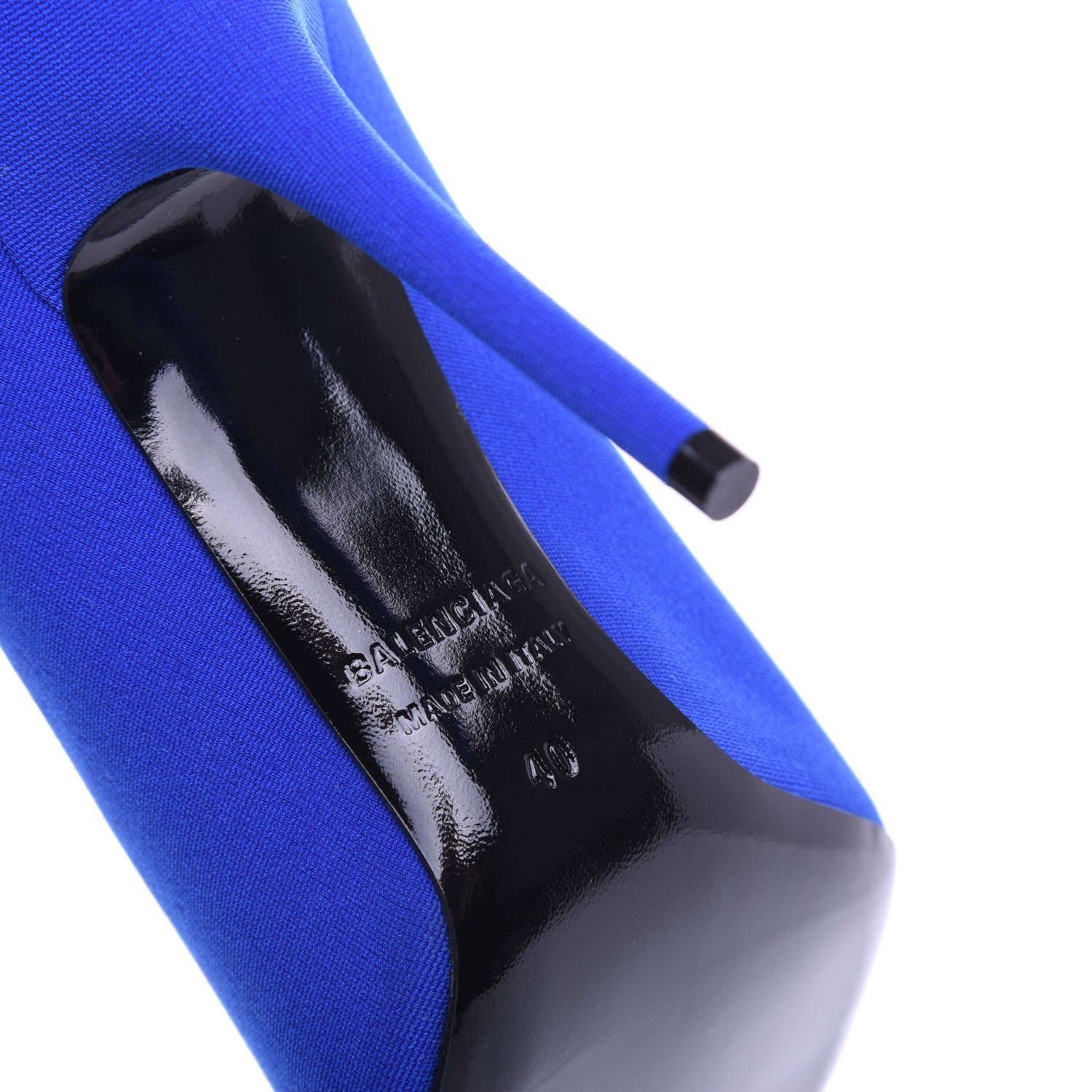 Balenciaga Jersey Crepe Pointed Toe Knife Booties 40 Bleu Sapphir 7 of 8