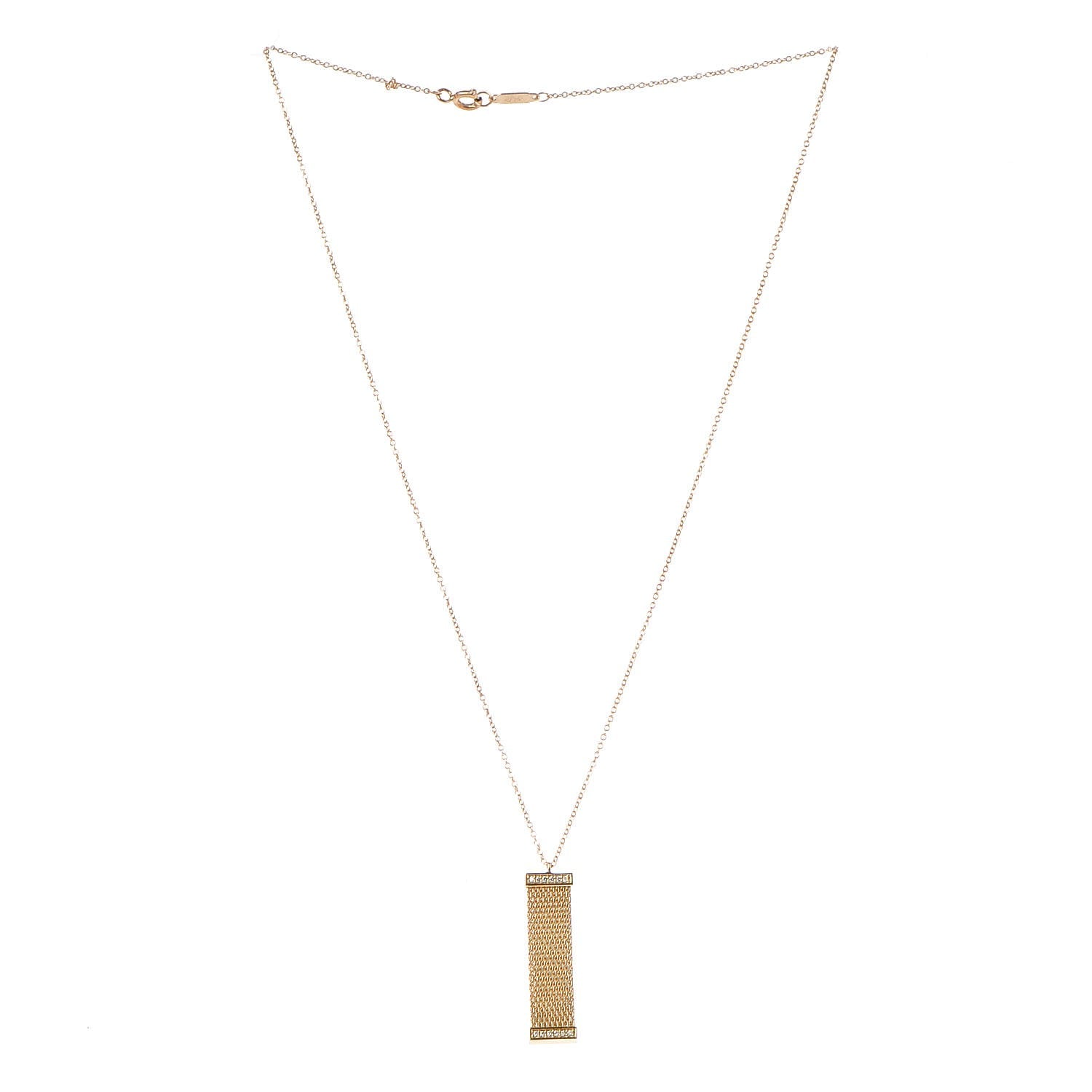 Tiffany 18K Yellow Gold Diamond Somerset Pendant Necklace 3 of 6
