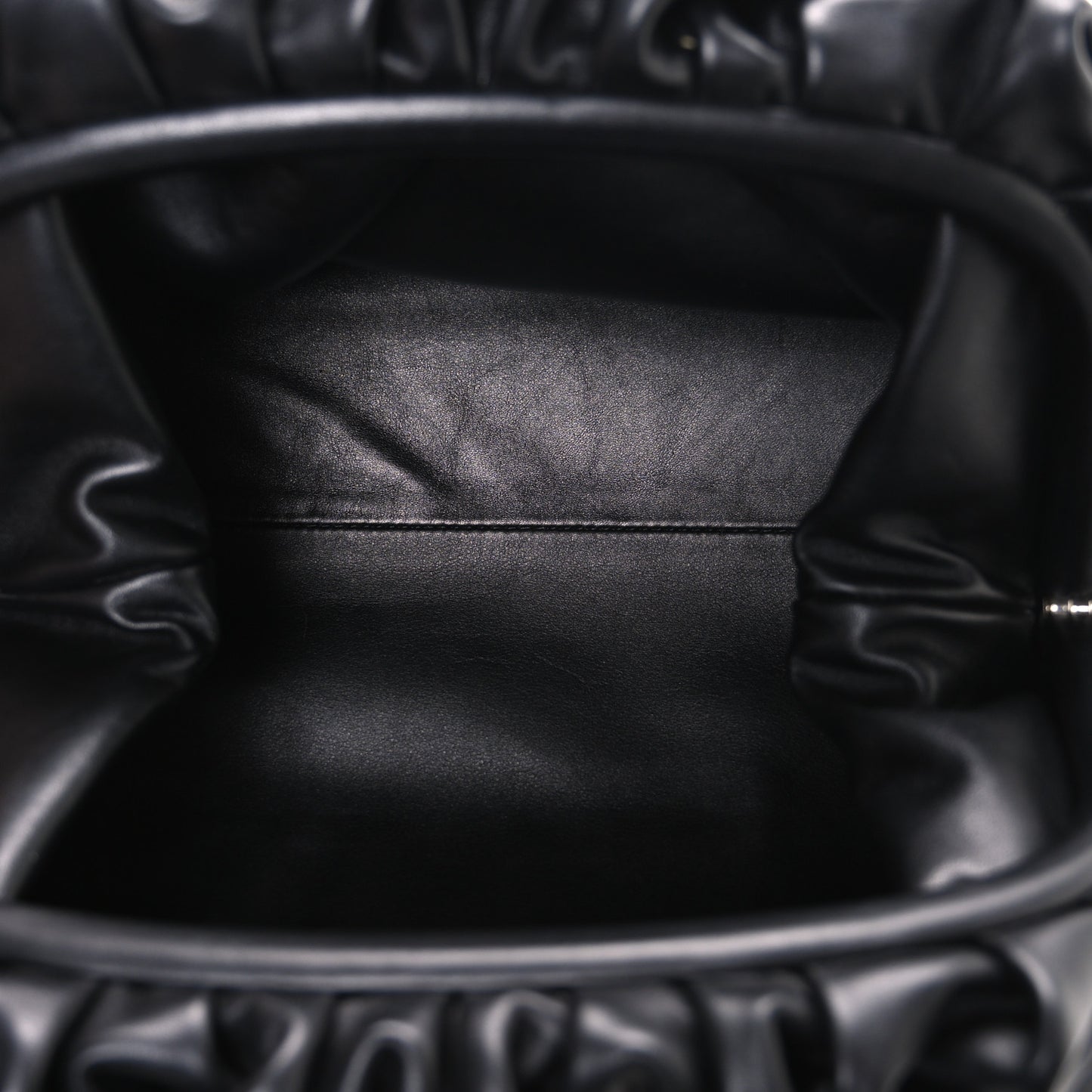 Smooth Butter Calf The Pouch Oversized Clutch Black