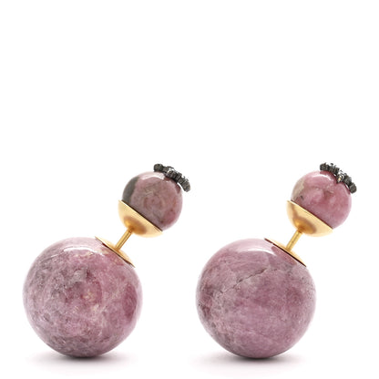 Christian Dior Crystal Star Mise En Dior Tribal Earrings Purple 1 of 4