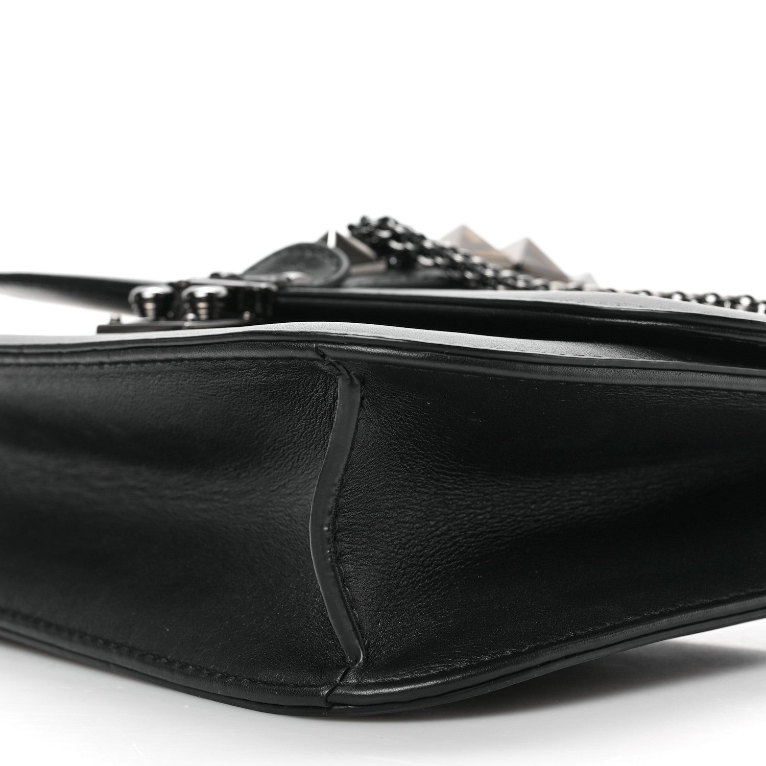 Valentino Garavani Vitello Medium Glam Lock Rockstud Flap Black 8 of 8