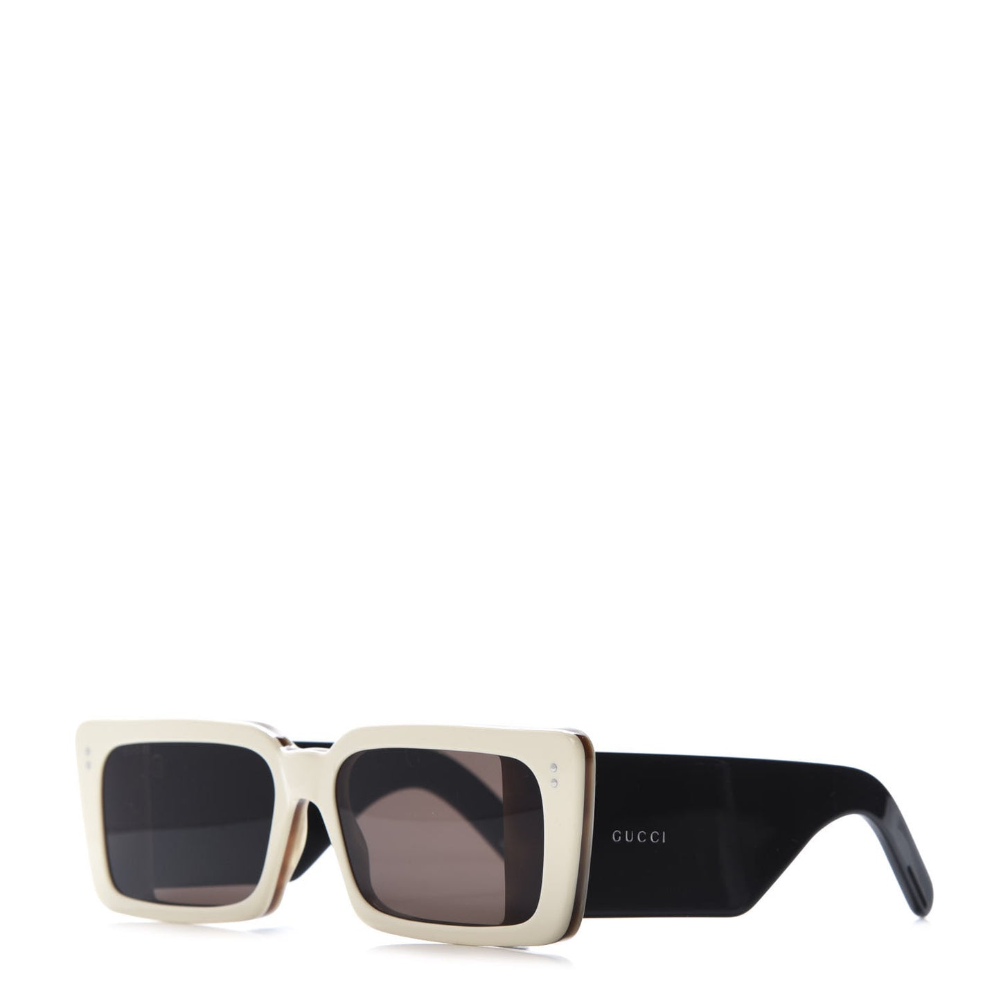 Acetate Rectangular Flap GG0543S Sunglasses White Black