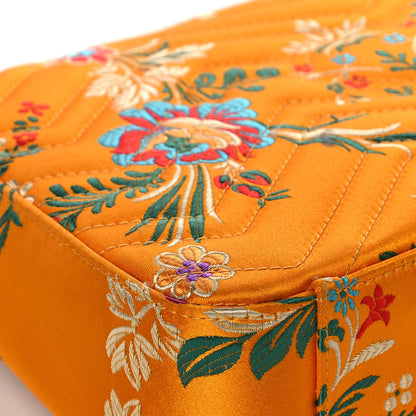 Gucci Jacquard Matelasse Floral Medium GG Marmont Shoulder Bag Yellow 12 of 18