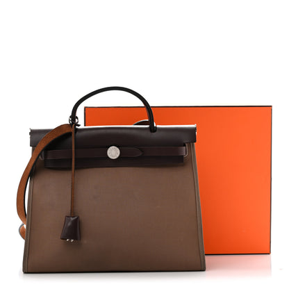Hermes Vache Hunter Toile Herbag Zip 31 PM Etoupe Ebene 16 of 16