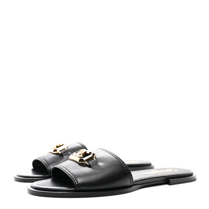Chanel Shiny Calfskin CC Mules 39 Black 3 of 9