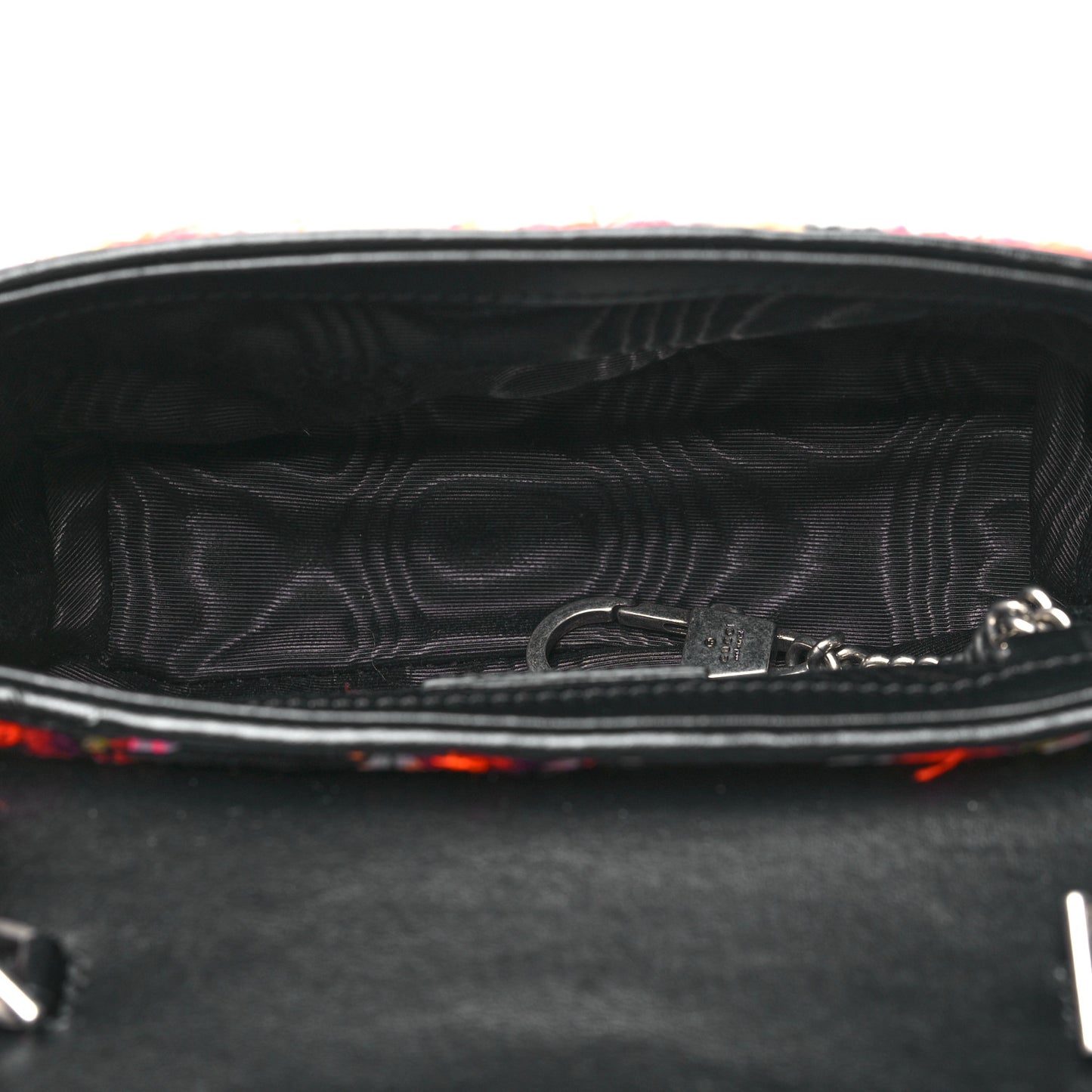 Tweed Calfskin Check Poule Super Mini GG Marmont Shoulder Bag Pink Petroleum Multicolor Black
