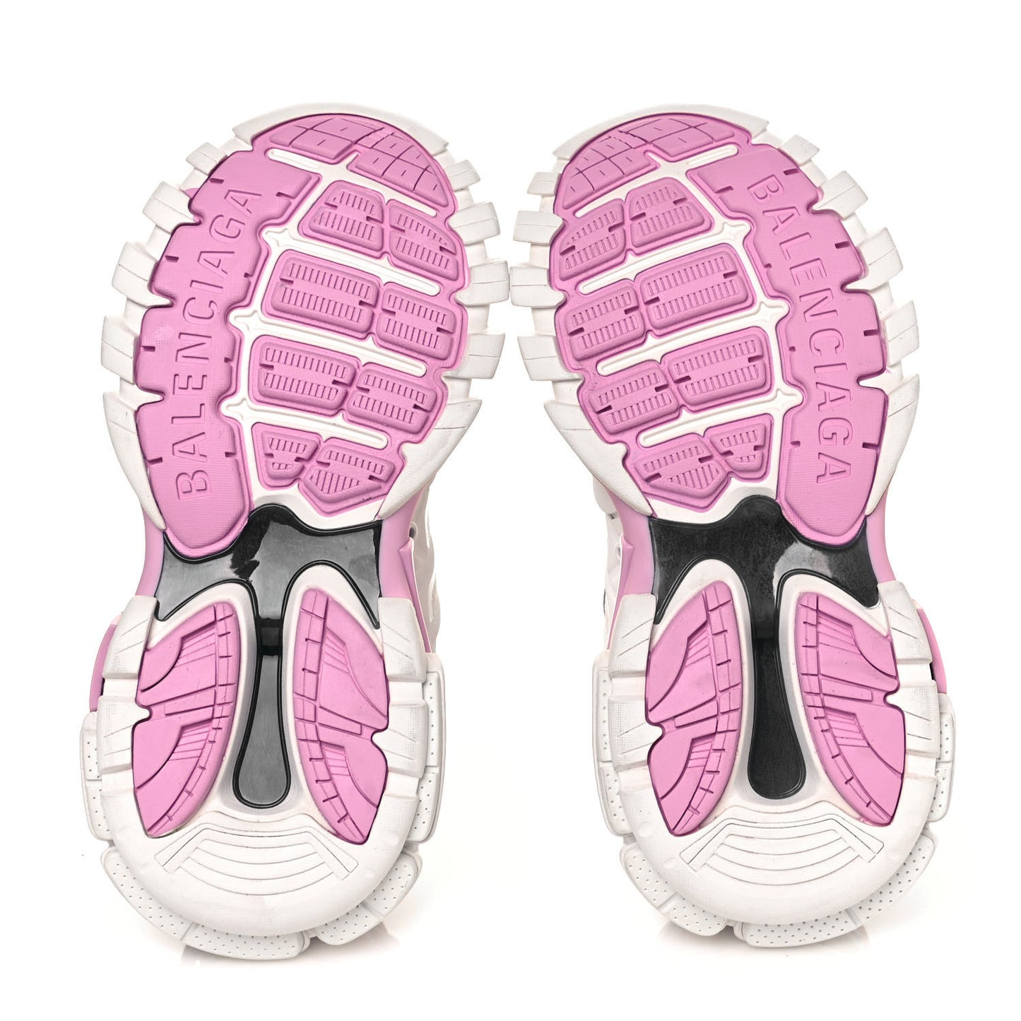Mesh Rubber Bi-Color Womens Track Sneakers 35 White Pink Grey