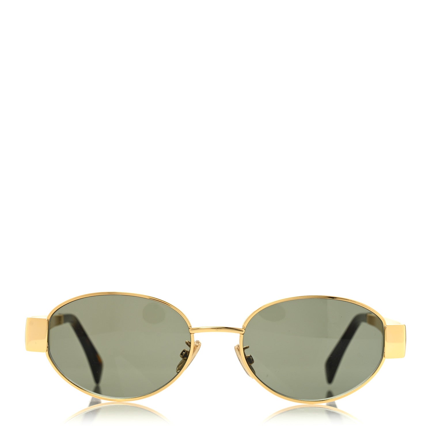 Celine Metal Triomphe 01 Sunglasses CL40235U Gold Green 3 of 7