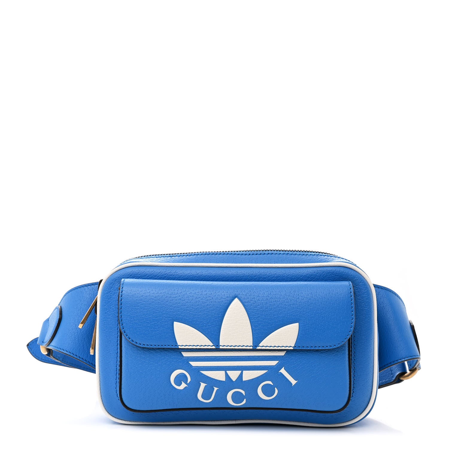 Gucci X ADIDAS Textured Dollar Calfskin Belt Bag Blue 1 of 13