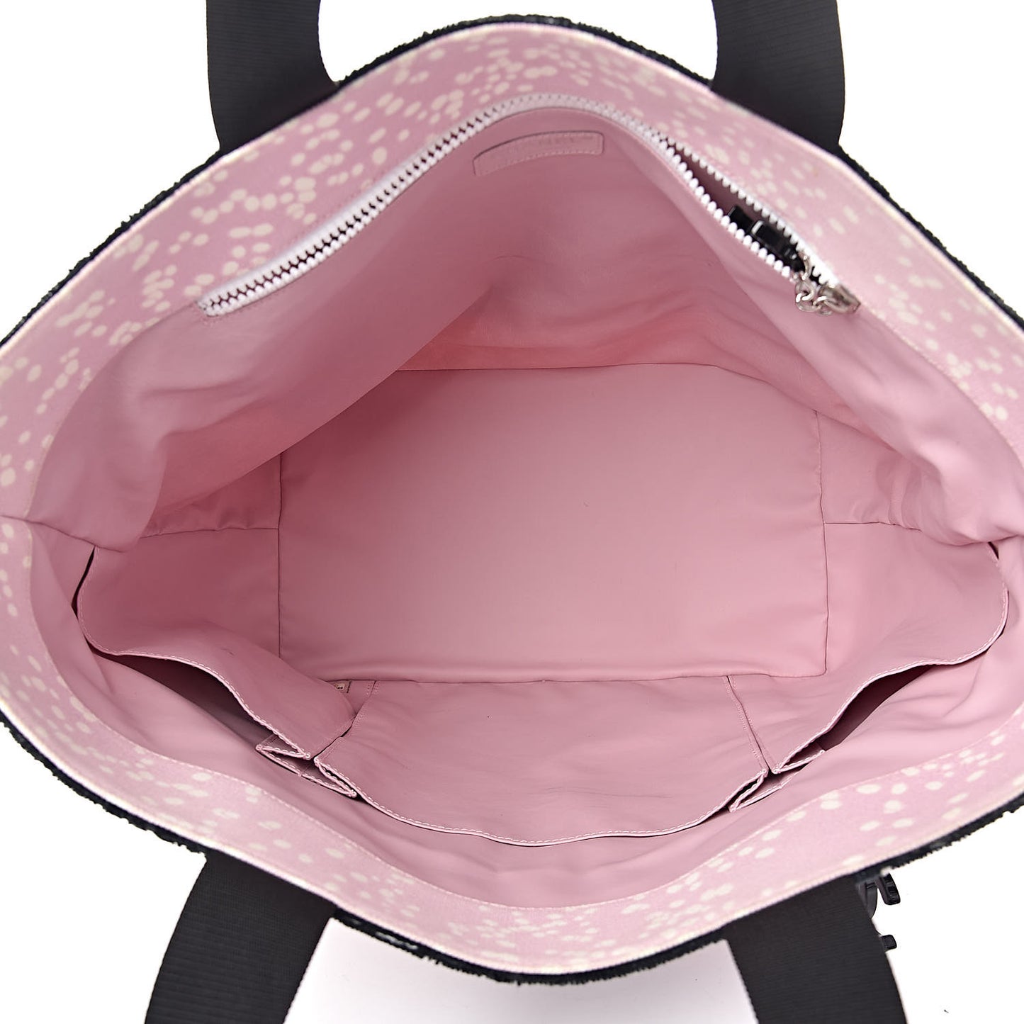 Terry Cotton Canvas Printed Large CC Tote Pale Pink