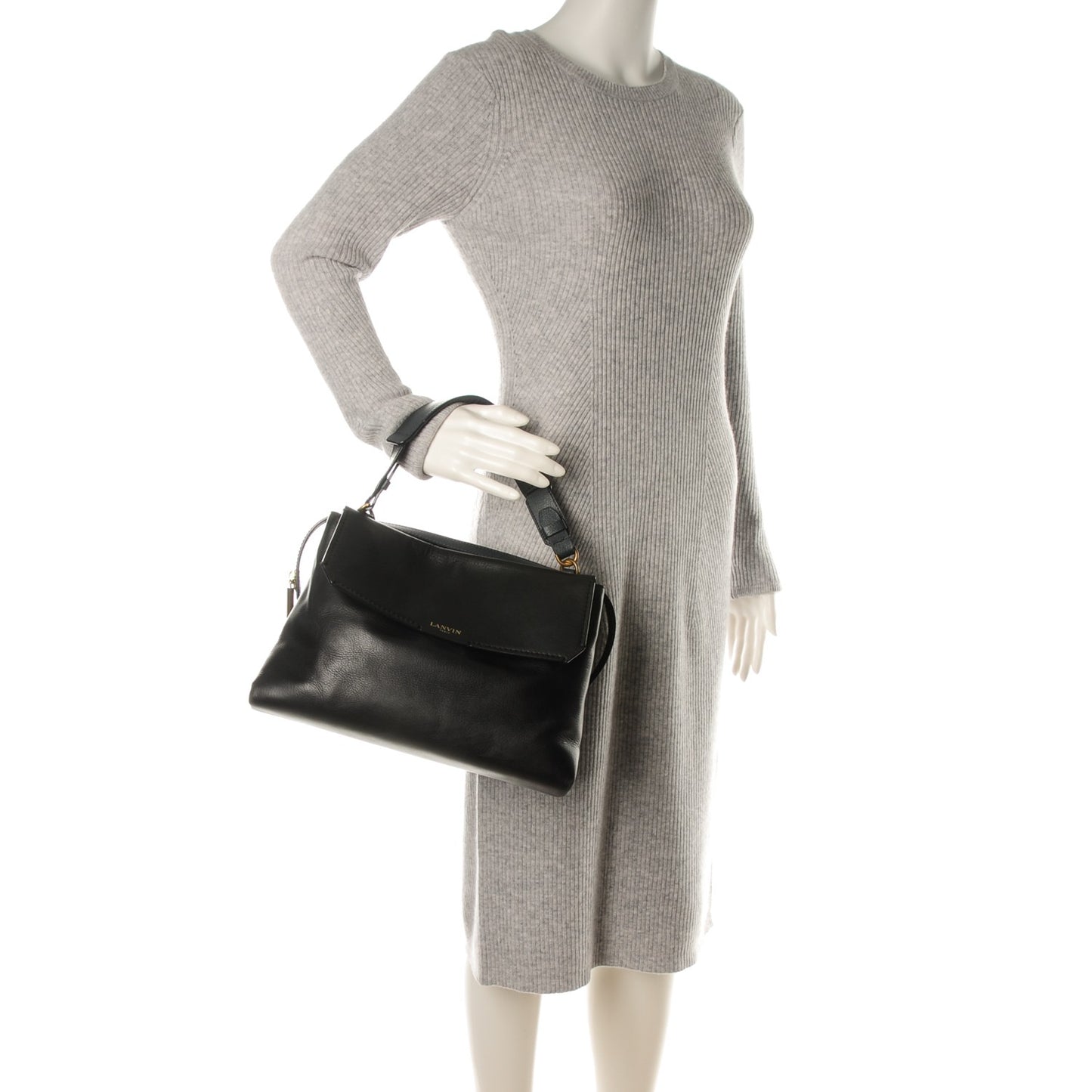 Calfskin Padam Satchel Black