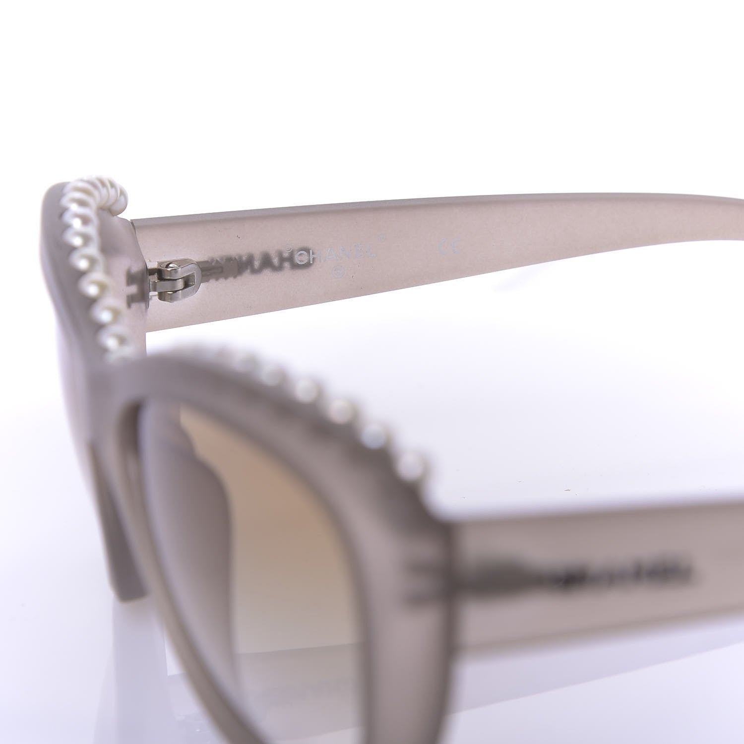 Chanel Freshwater Cultured Pearl Butterfly Sunglasses 6038 H Taupe 6 of 7