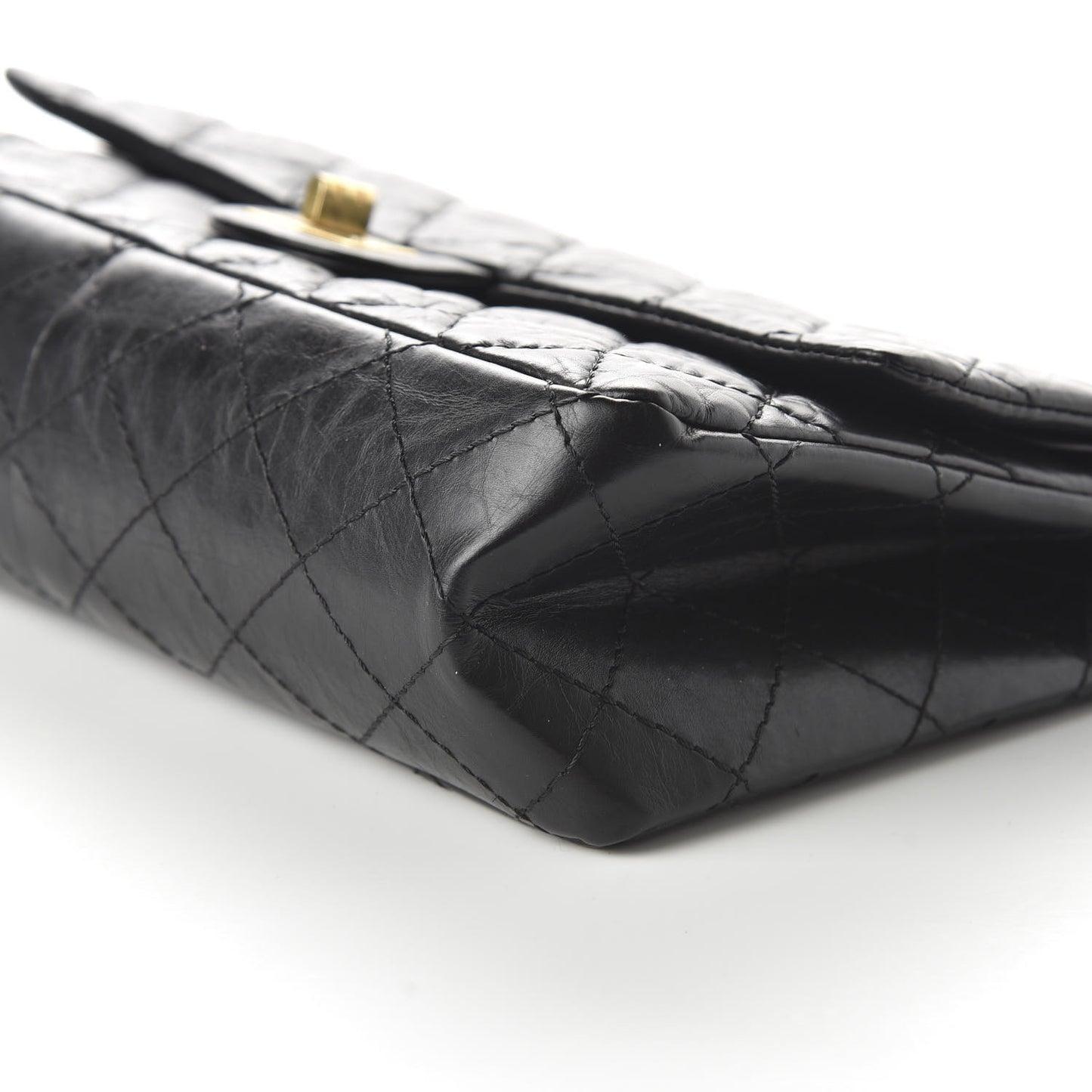 Aged Calfskin Quilted 2.55 Reissue 226 Flap Black