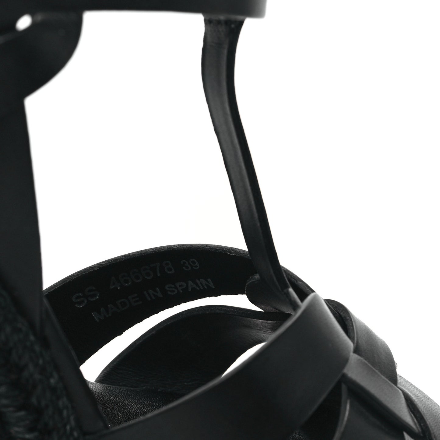 Calfskin Tribute 95 Platform Espadrille Wedge Sandals 39 Black