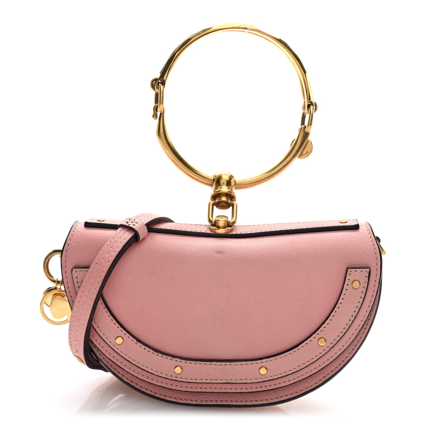 Chloe Calfskin Small Nile Bracelet Minaudiere Bag Washed Pink 1 of 9