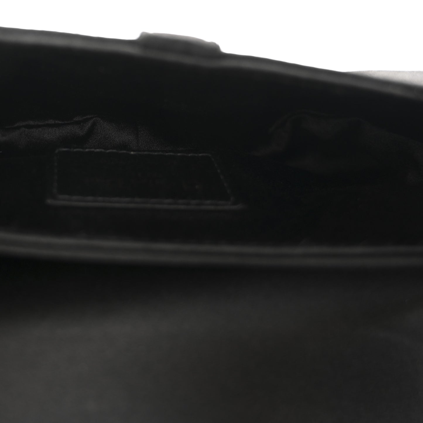 Satin Crystal Mini Saddle Bag Black