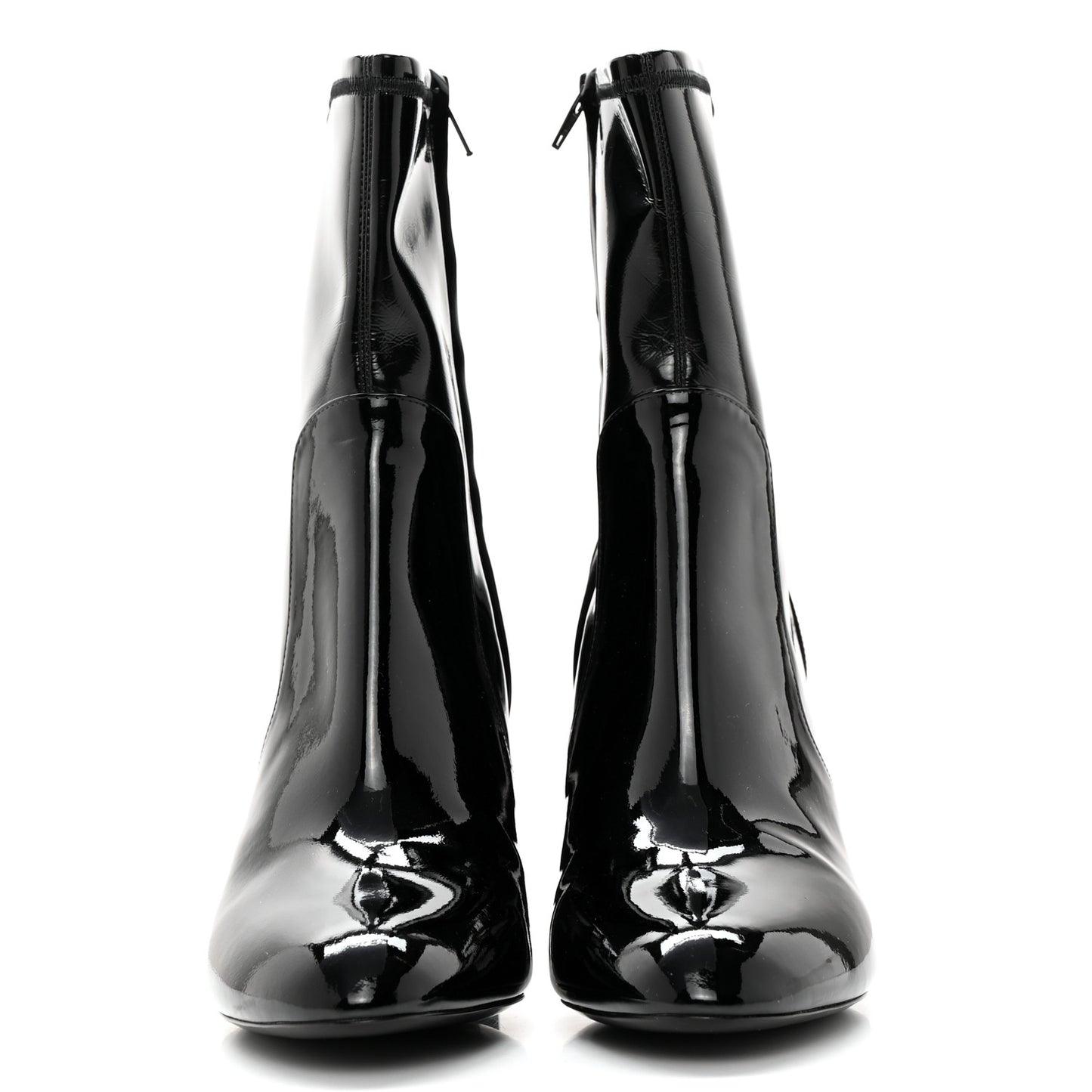 Patent Silhouette Ankle Boots 38.5 Black