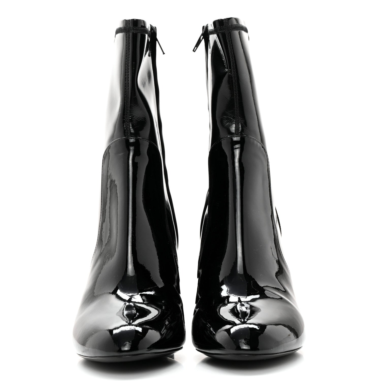 Louis Vuitton Patent Silhouette Ankle Boots 38.5 Black 2 of 11