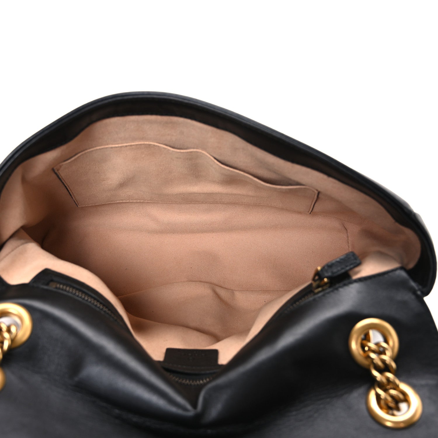 Gucci Calfskin Matelasse Medium GG Marmont Shoulder Bag Black 5 of 12