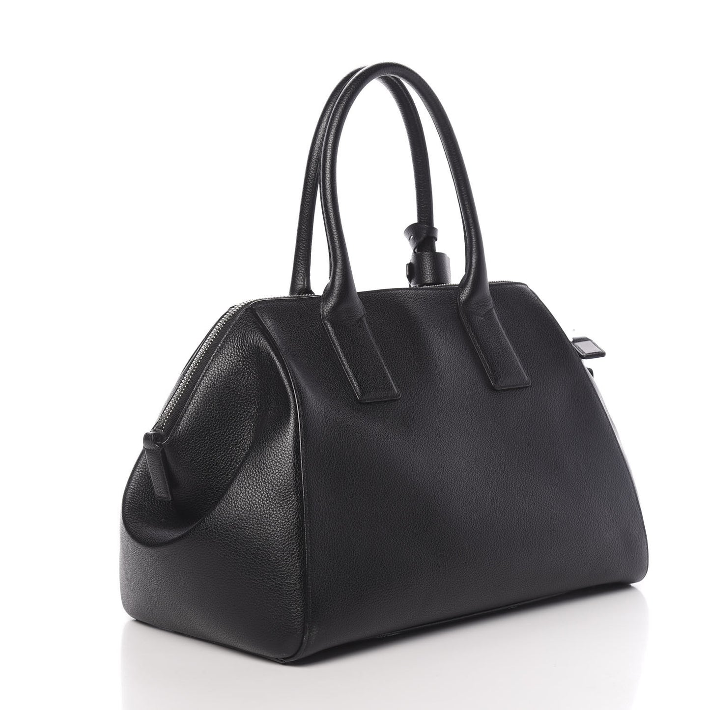 Textured Calfskin Medium Incognito Satchel Black