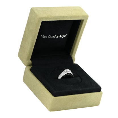 Van Cleef & Arpels 18K White Gold Diamond Fleurette Three-Row Ring 49 5 5 of 5