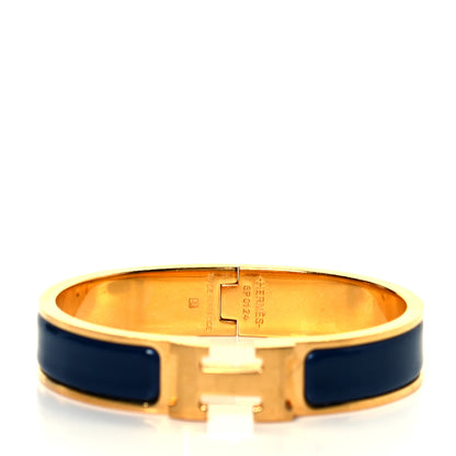 Hermes Enamel Narrow Clic Clac H Bracelet GM Bleu Biarritz 4 of 8