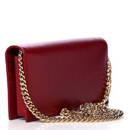 Gucci Boarded Plutone Calfskin Horsebit 1955 Wallet On Chain New Cherry Red 2 of 4