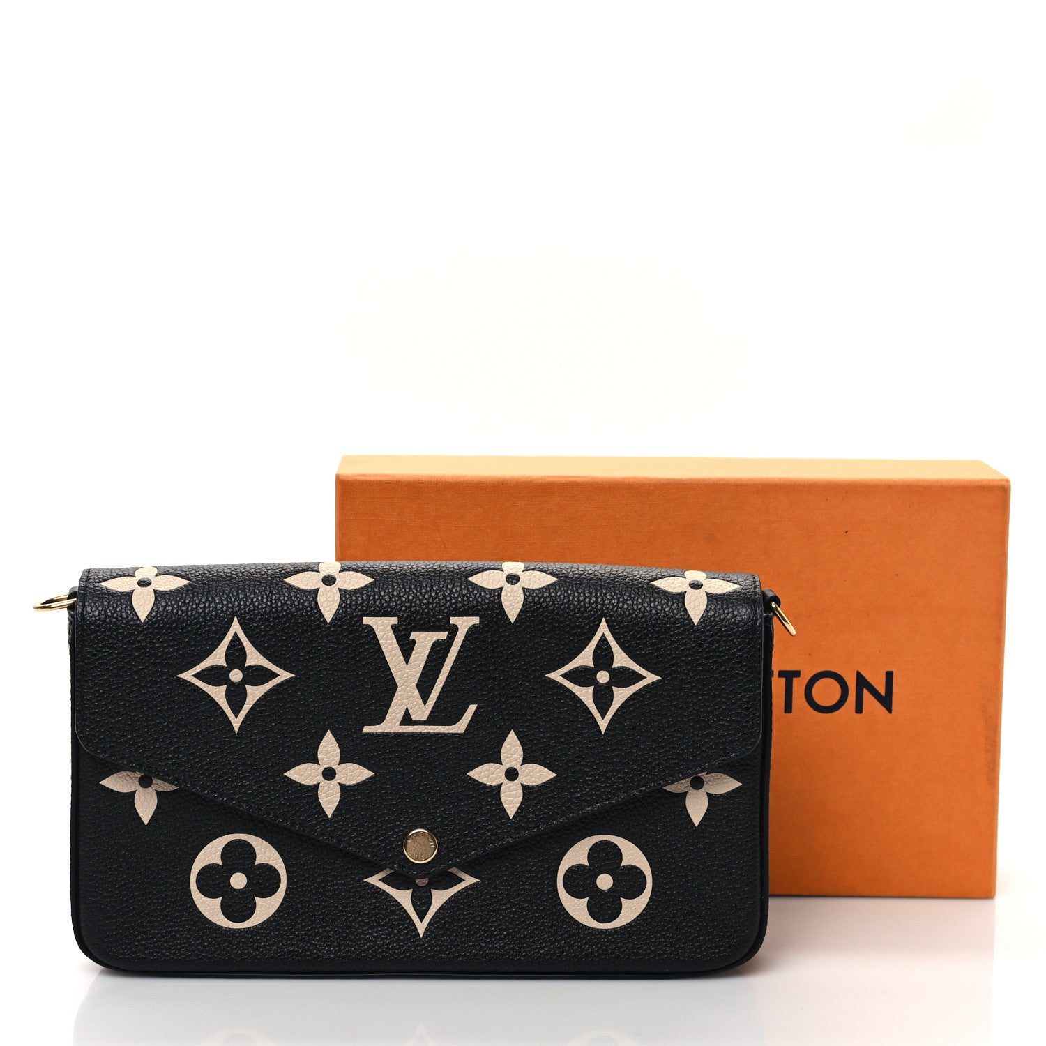 Louis Vuitton Empreinte Monogram Giant Felicie Pochette Black Beige 12 of 12