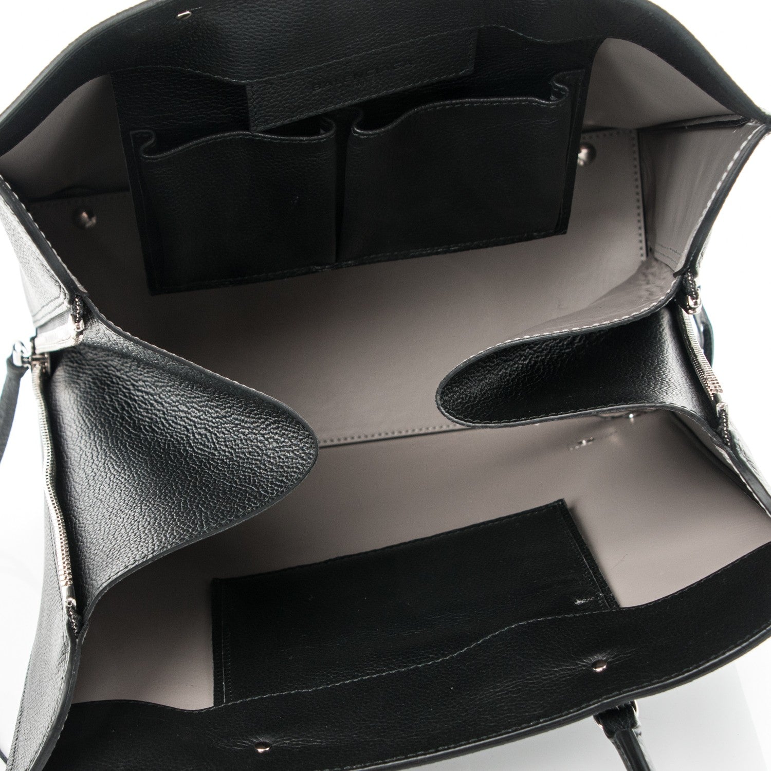 Balenciaga Calfskin Papier A5 Zip Around Tote Black 6 of 7