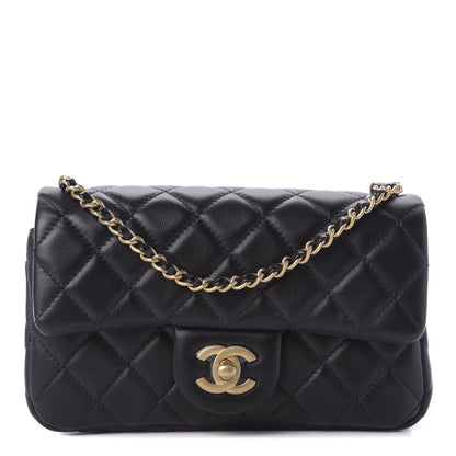 Chanel Lambskin Quilted Mini Rectangular Pearl Crush Flap Black 1 of 10