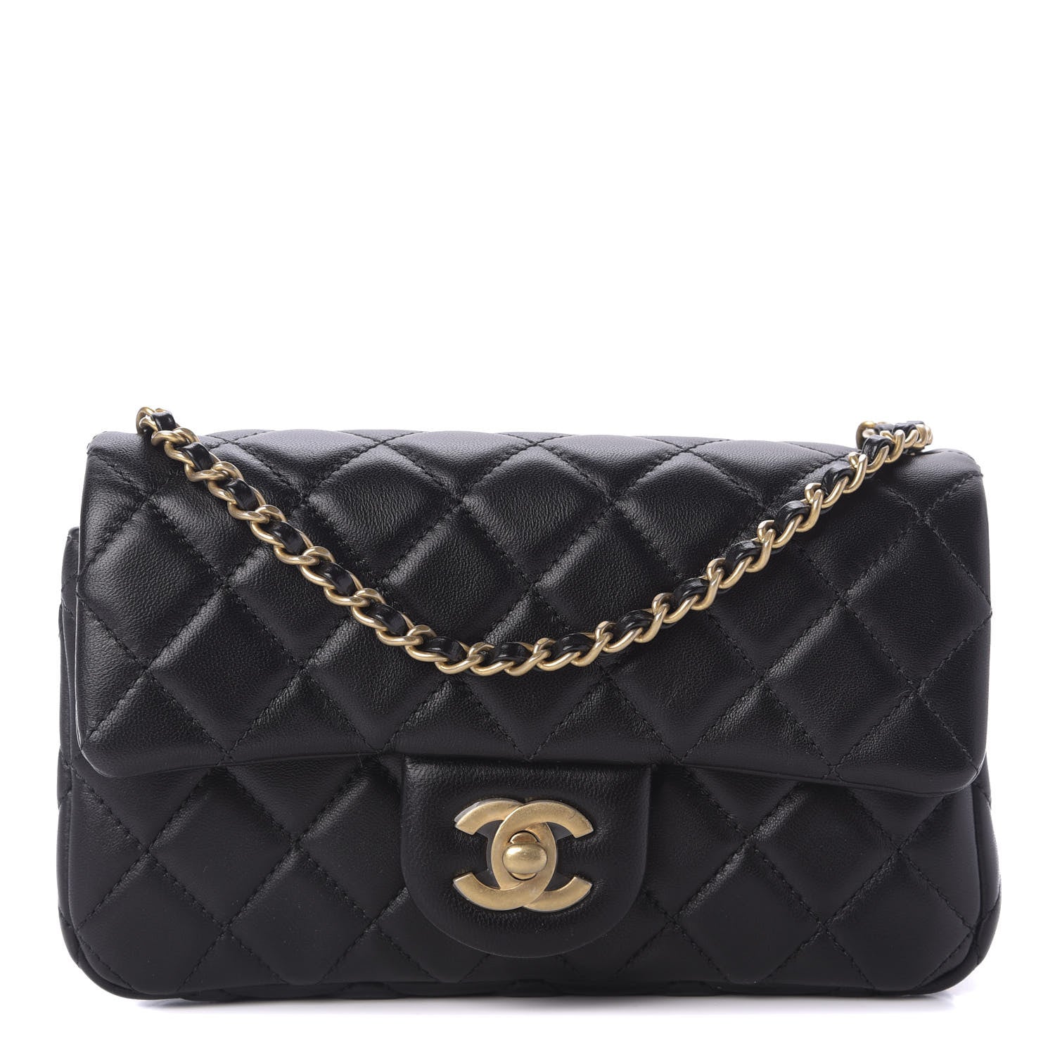 Chanel Lambskin Quilted Mini Rectangular Pearl Crush Flap Black 1 of 9