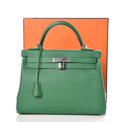 Hermes Evercolor Kelly Retourne 32 Cactus 37 of 37