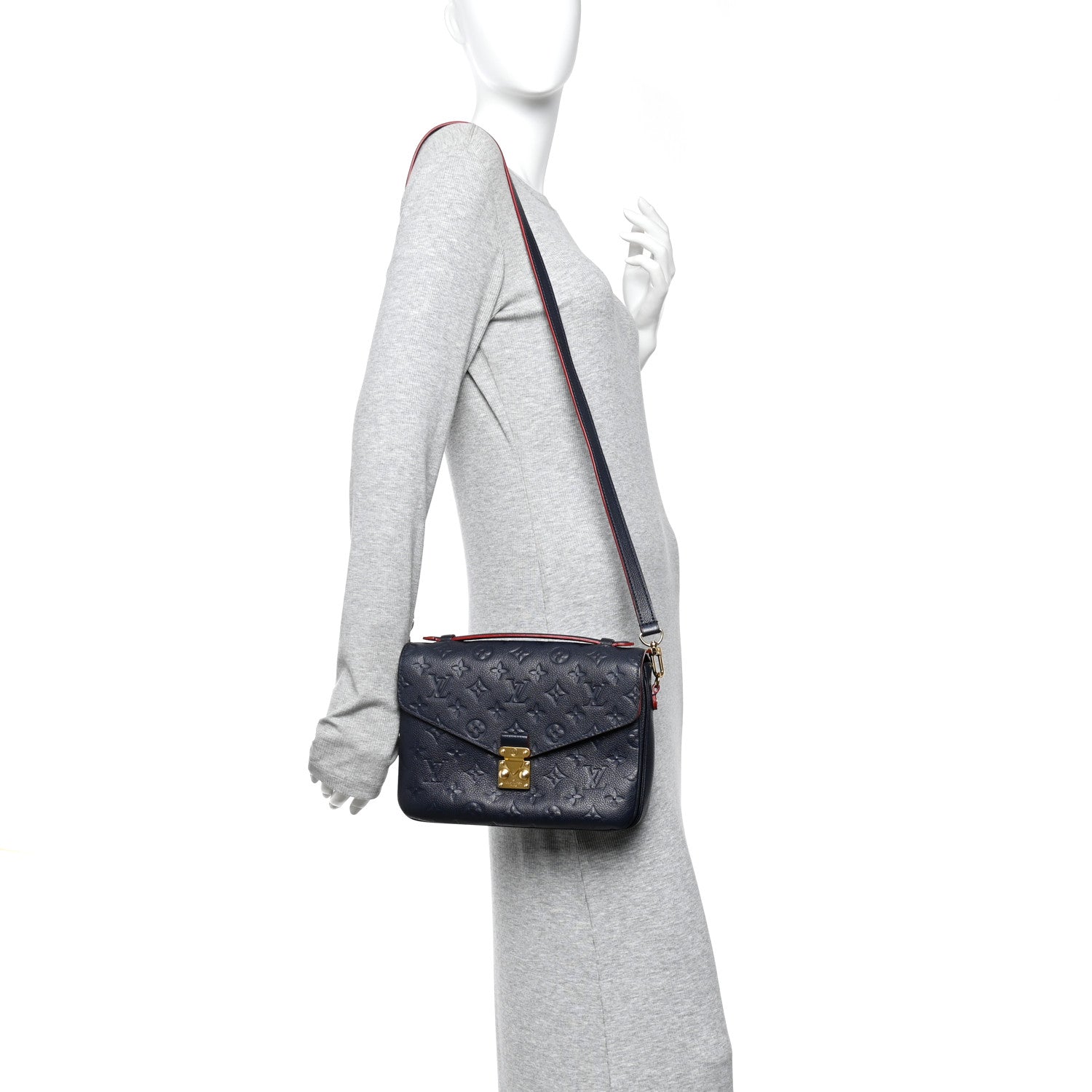 Louis Vuitton Empreinte Pochette Metis Marine Rouge 2 of 9