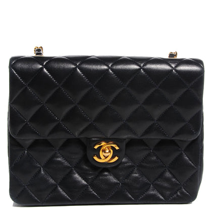 Chanel Lambskin Quilted Mini Square Flap Black 1 of 8