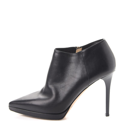 Jimmy Choo Lambskin Lindsey 100 Pointed Toe Ankle Boots 40 Black 1 of 12