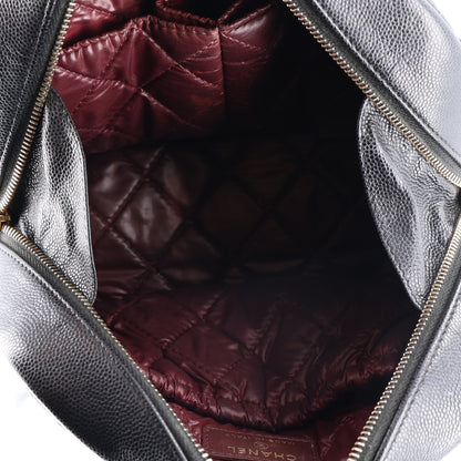 Chanel Caviar Quilted Medium Curvy Pouch Cosmetic Case Black 5 of 10